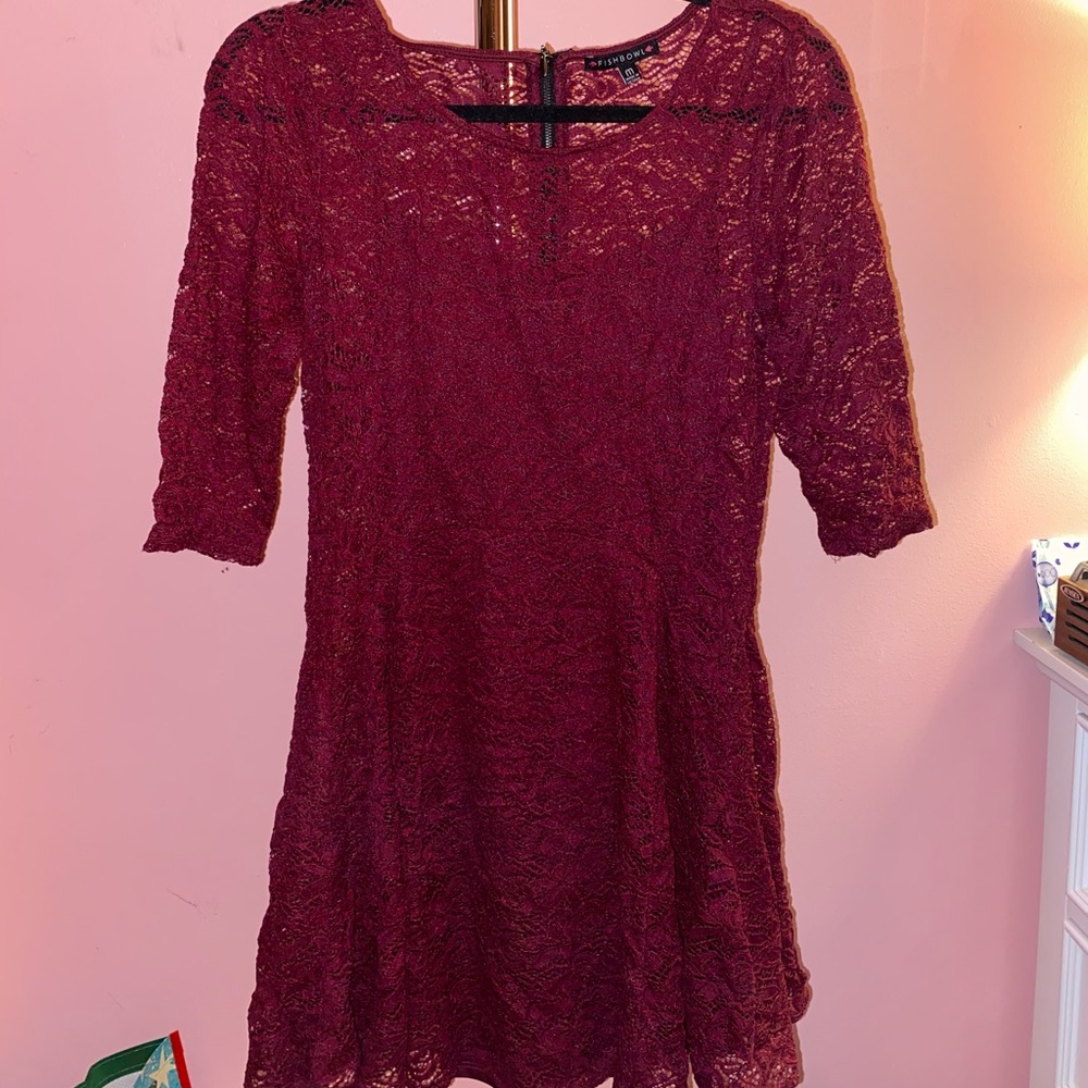 Maroon Quarter Sleeve Dress!